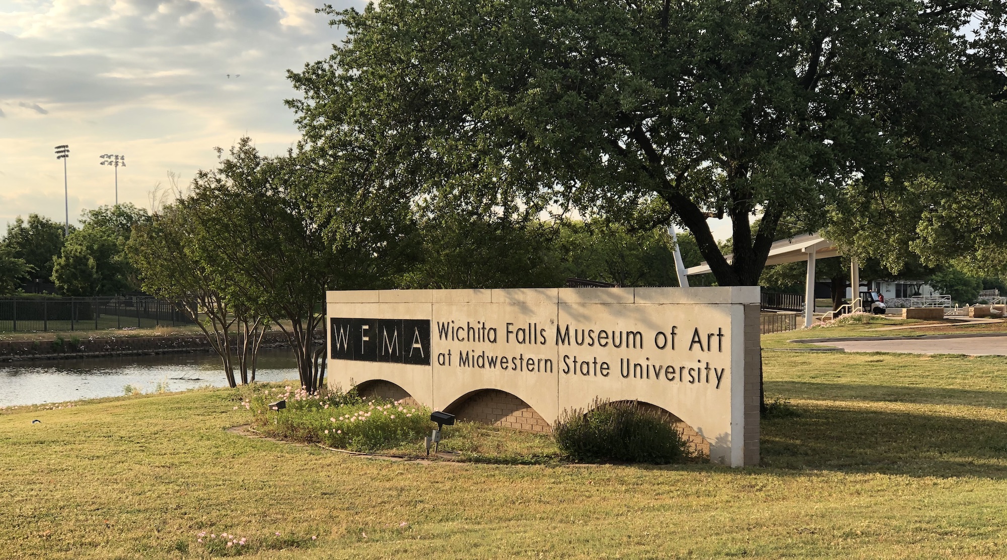 Outside the Wichita Falls Museum of Art at Midwestern State University